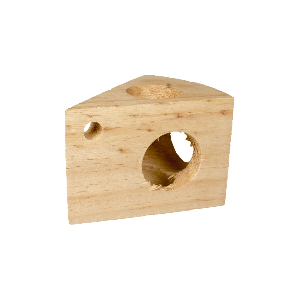 Houten kaas knaagdierenspeeltje