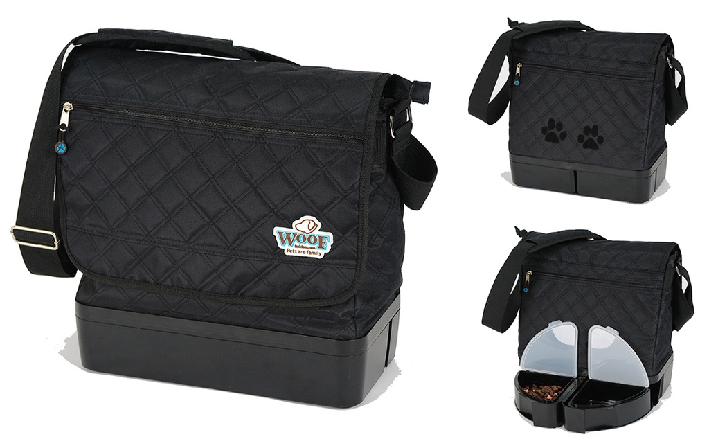 Woof schoudertas compact zwart