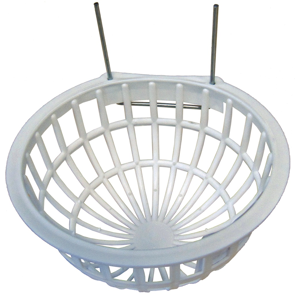 Nestje Plastic Open Met Metalen Haak Wit