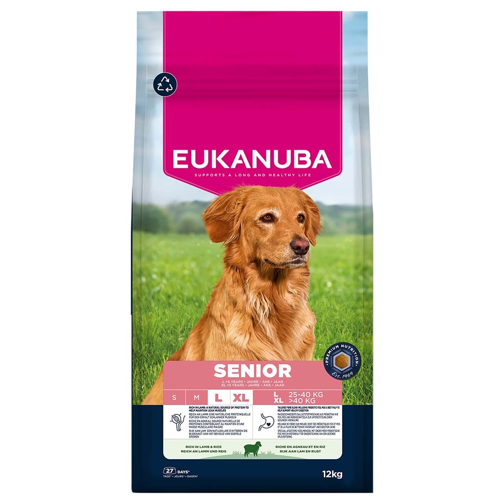 Euk dog senior large breed lamb&rice