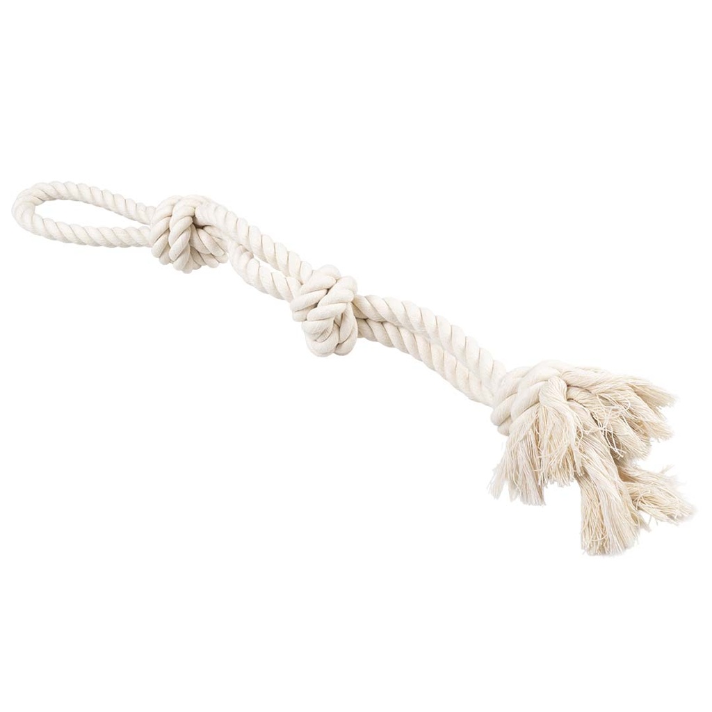 ECO Cotton touw met 3 knopen & lus