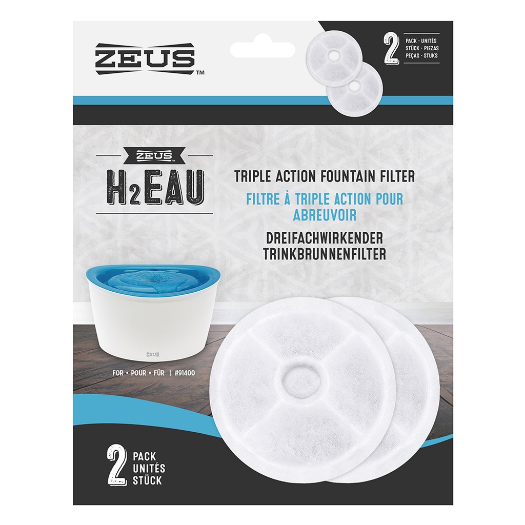 Zeus H2EAU Triple Action Fountain Filter