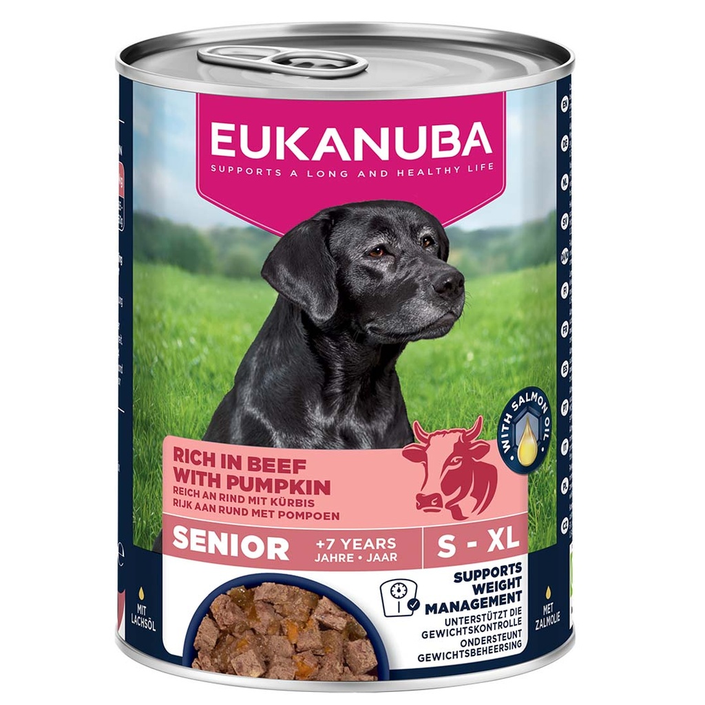 EUK dog wet senior beef