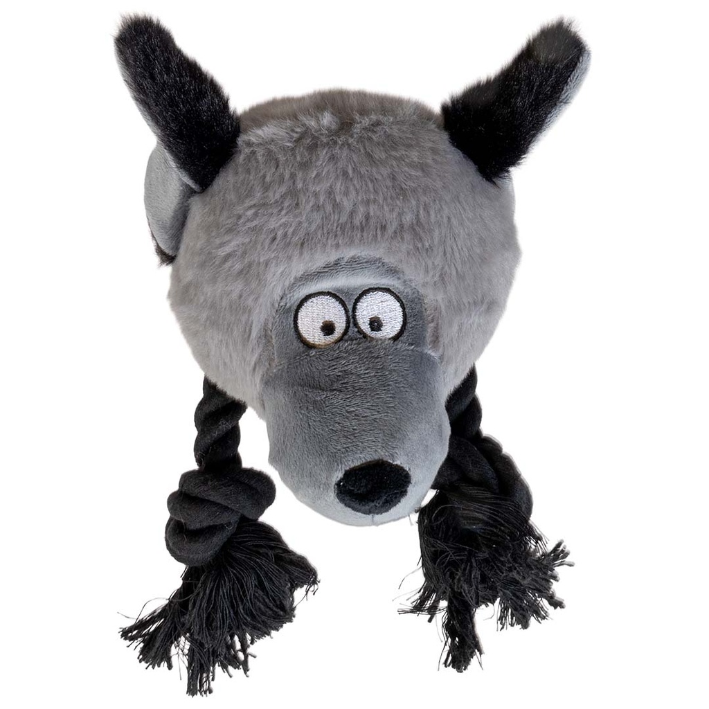 Pluche Wildlife coyote met touw