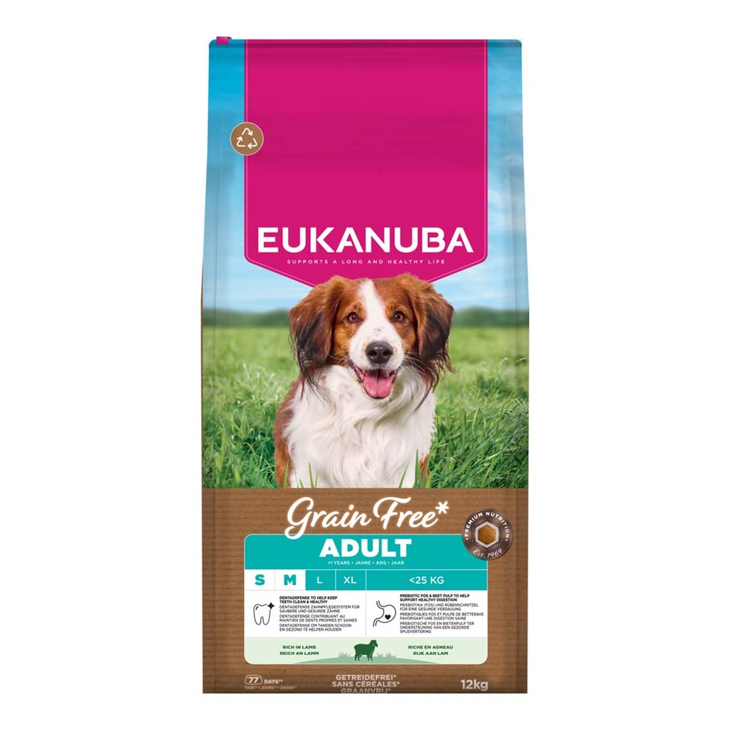 Euk Grainfree Lamb Adult S/M breed