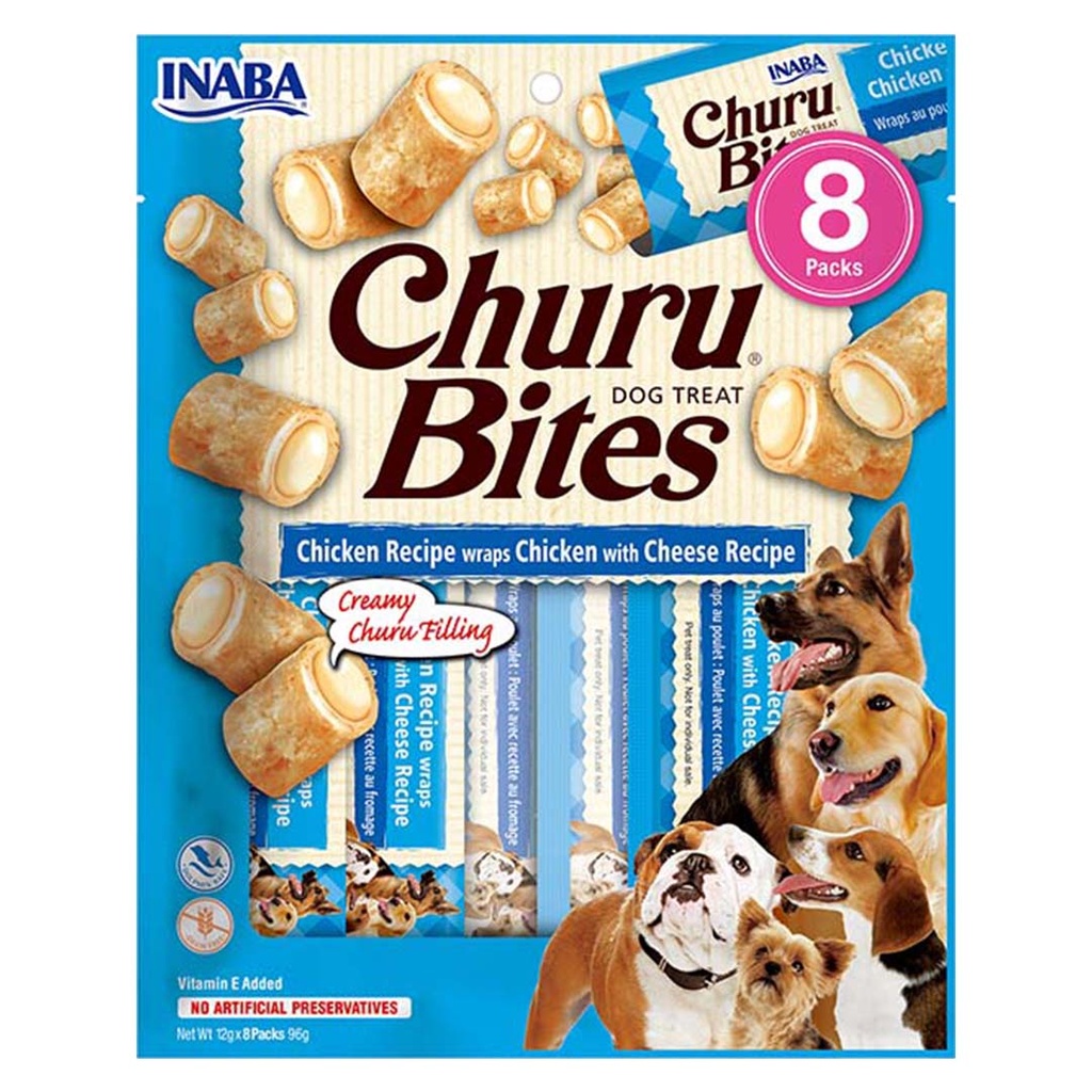 Hond Churu Bites wrap kip&kaas