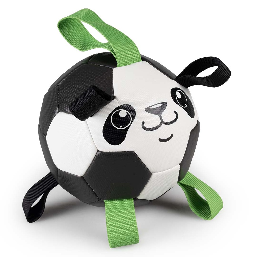 Voetbal panda met pomp