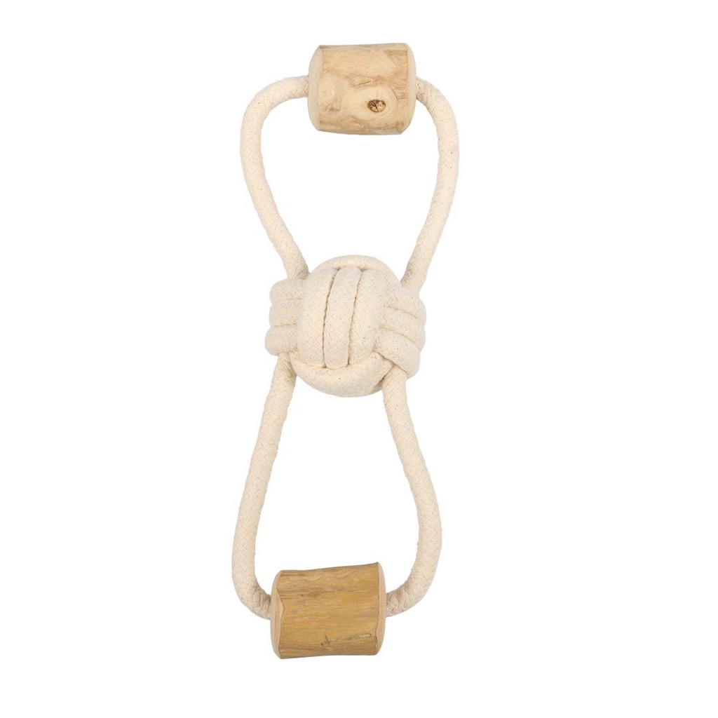 Trekspeeltje koffiehout Wood&Rope Ball