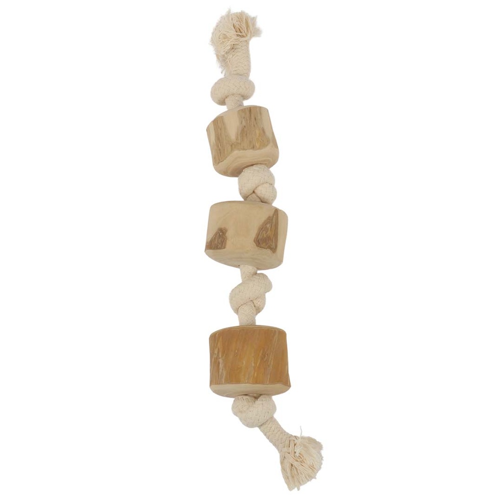 Touwspeeltje koffiehout Triple Wood