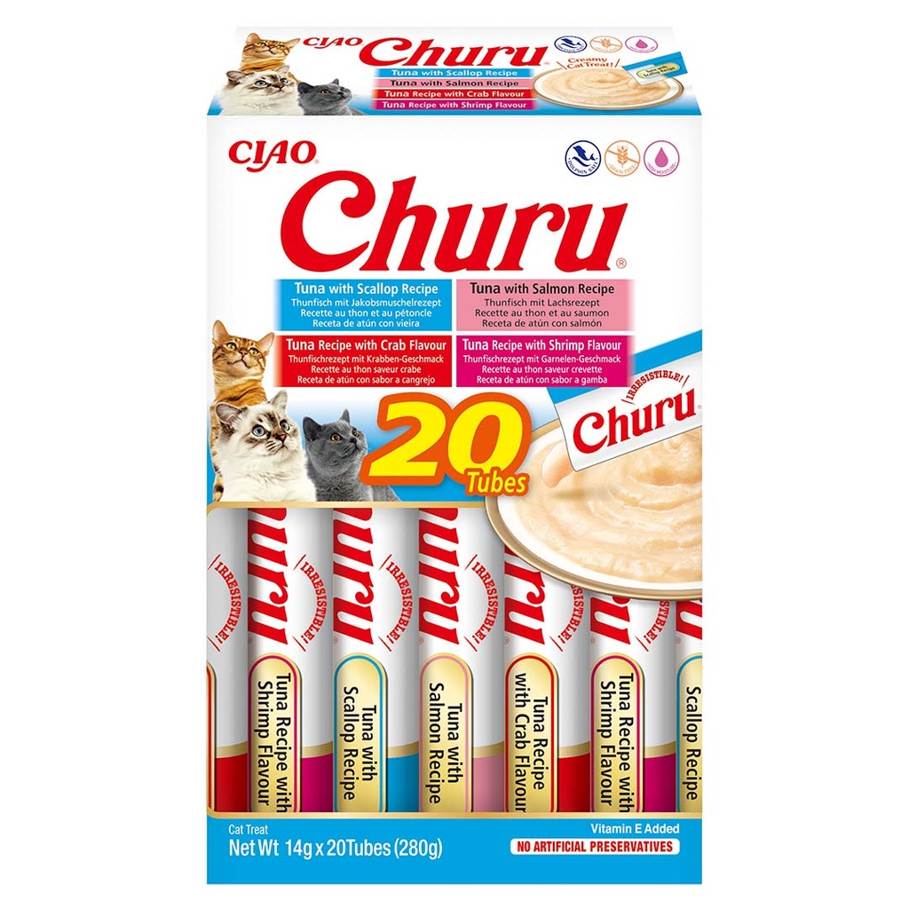 CIAO Churu tonijn&zeevruchten mix multipack