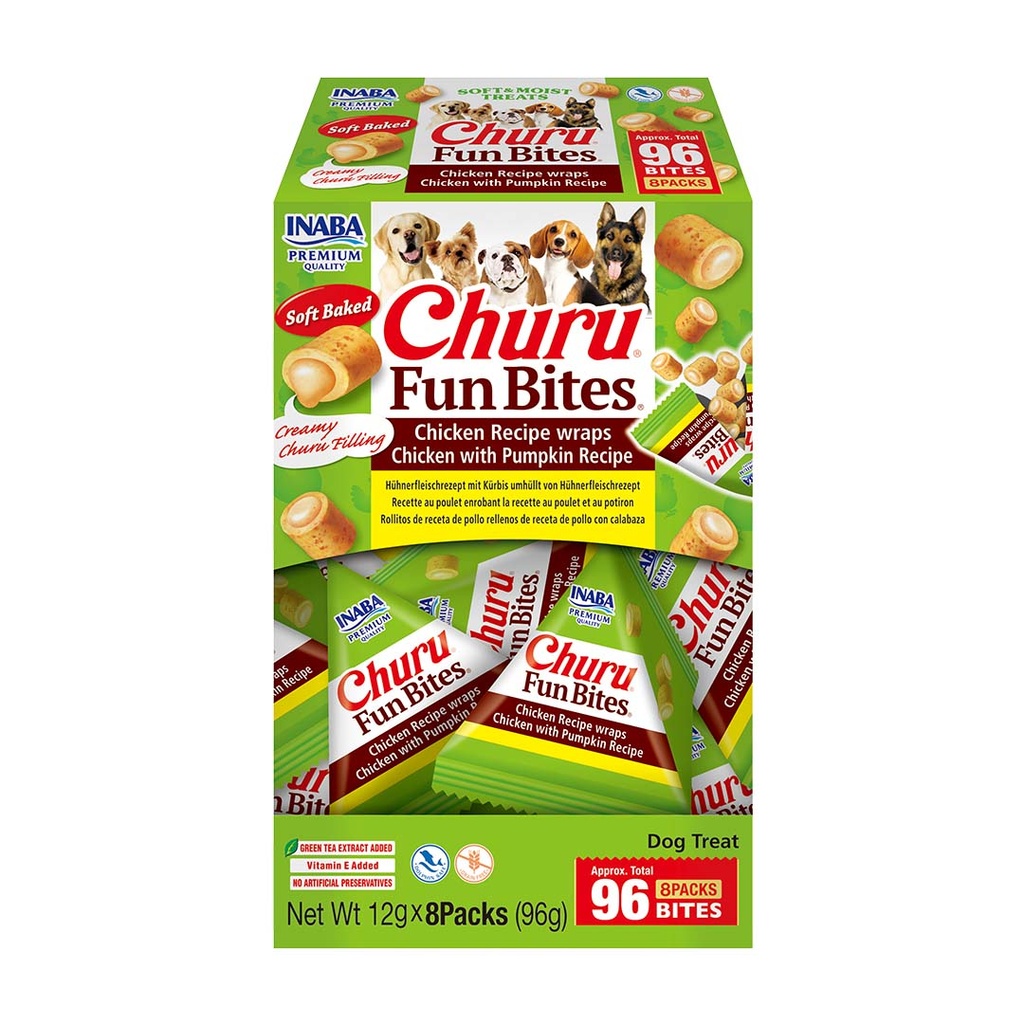 Hond Churu Fun Bites wrap kip&pompoen