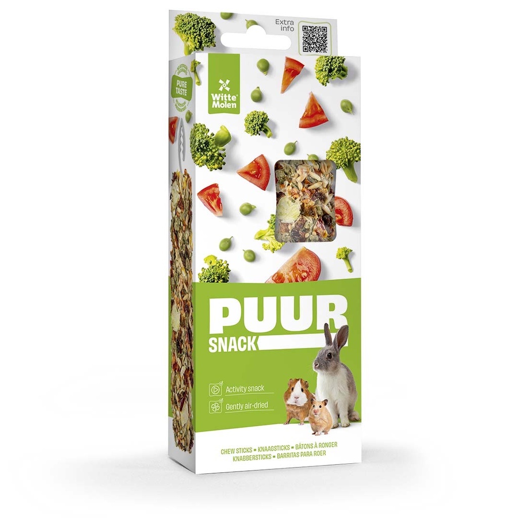 PUUR Knaagsticks erwt & tomaat