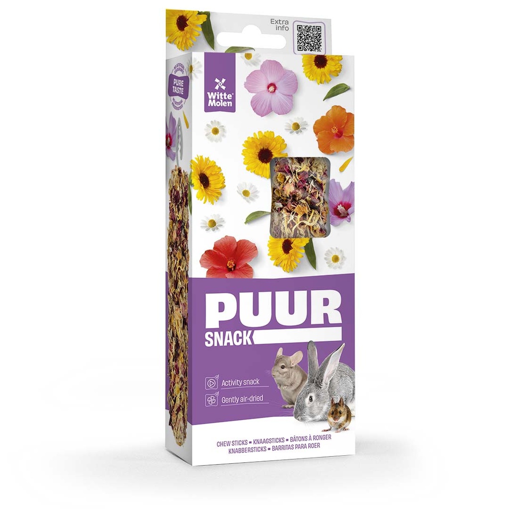 PUUR Knaagsticks hibiscus & goudsbloem