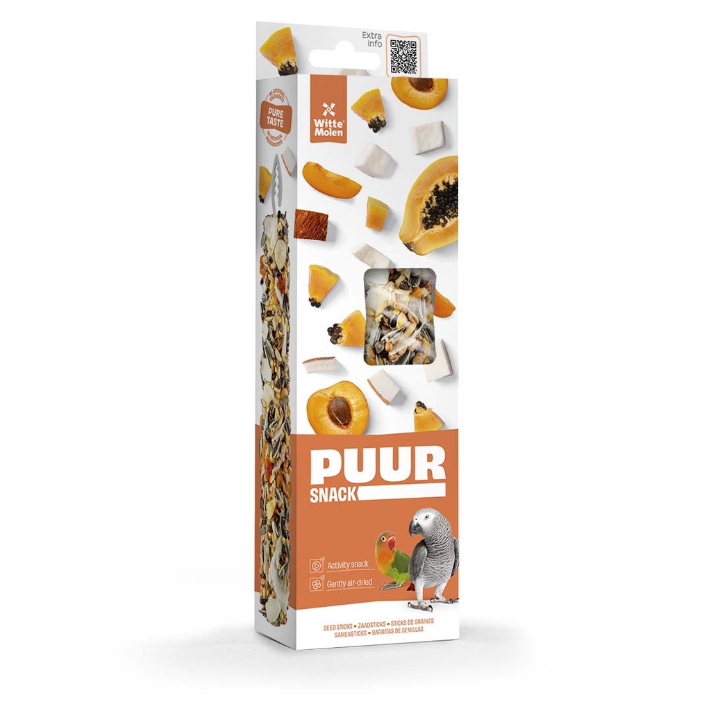 PUUR Sticks lovebird papaja & abrikoos
