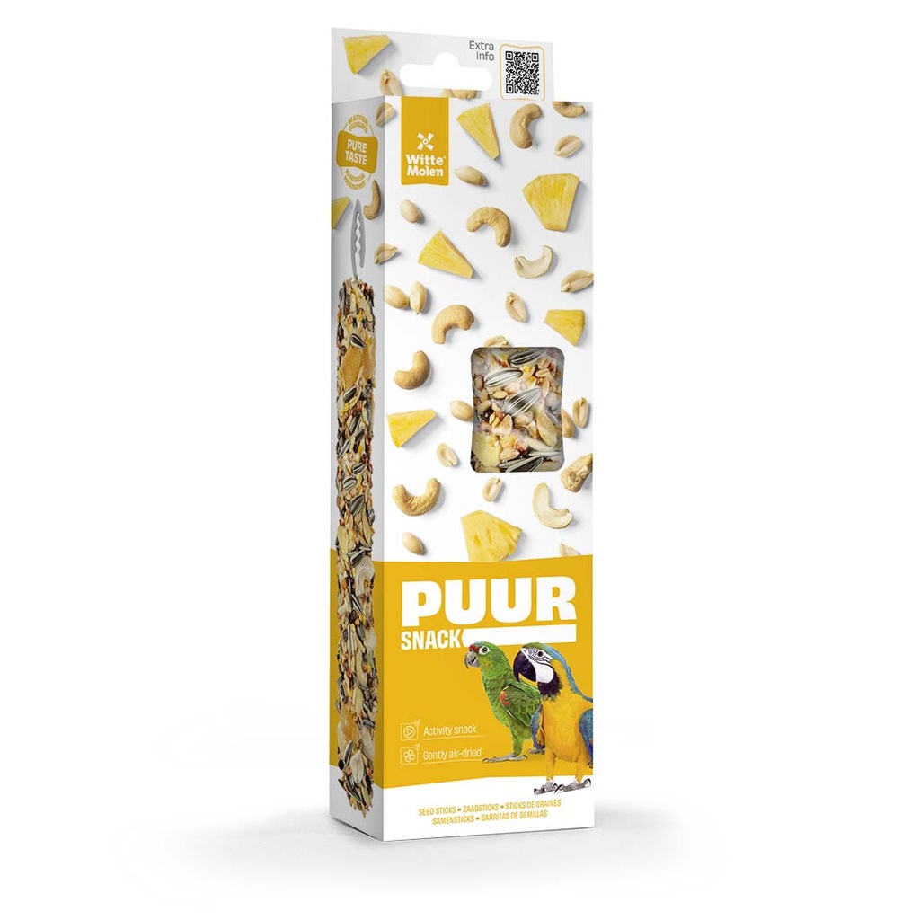 PUUR Sticks papegaai pinda & ananas