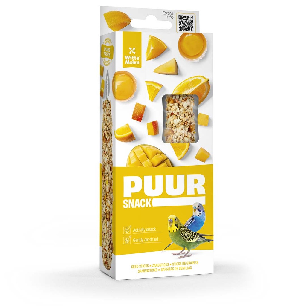 PUUR Sticks parkiet sinaasappel & mango