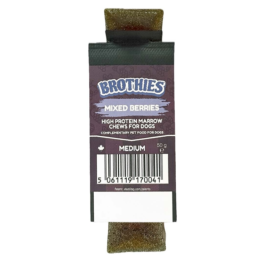 Kauwsnack met bouillon rode vruchten