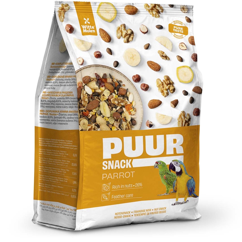 PUUR Snack muesli papegaai noten