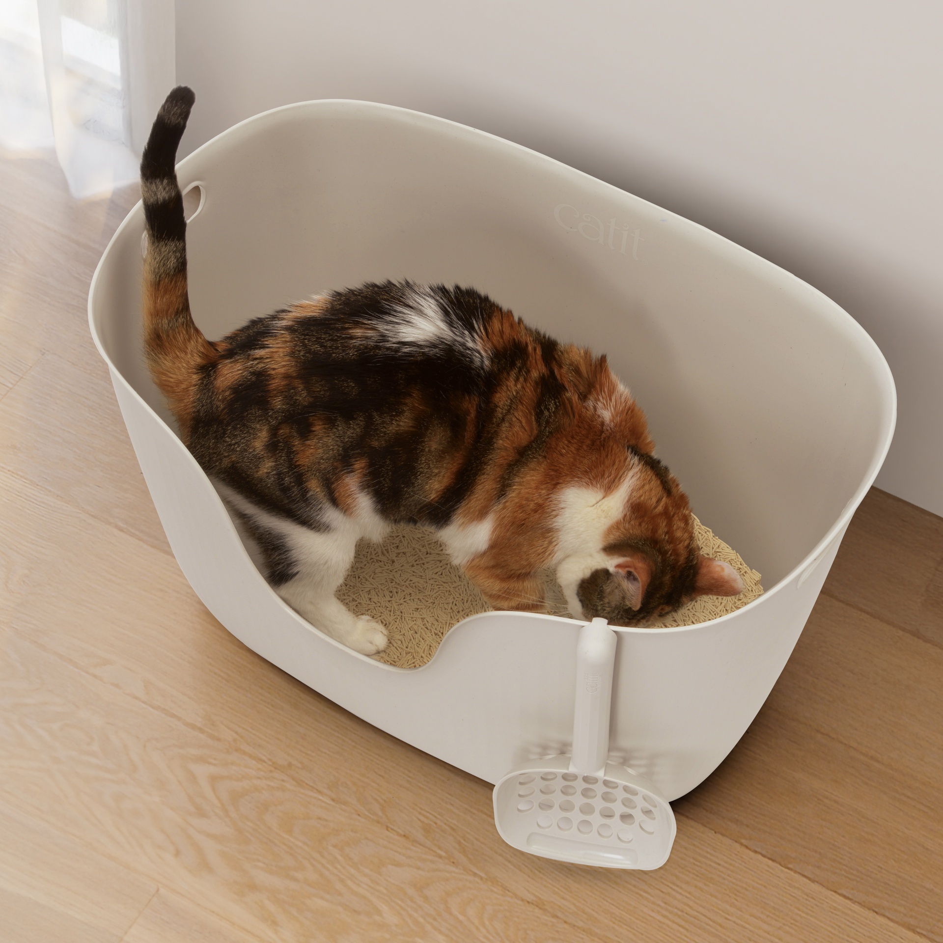 [33/44072] CA kattenbak LOO met schepje [lichtgrijs (Grijs)]
